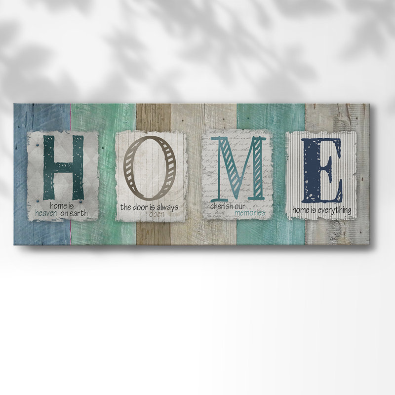 " Home ", 24" H x 60" W x 1.5" D
