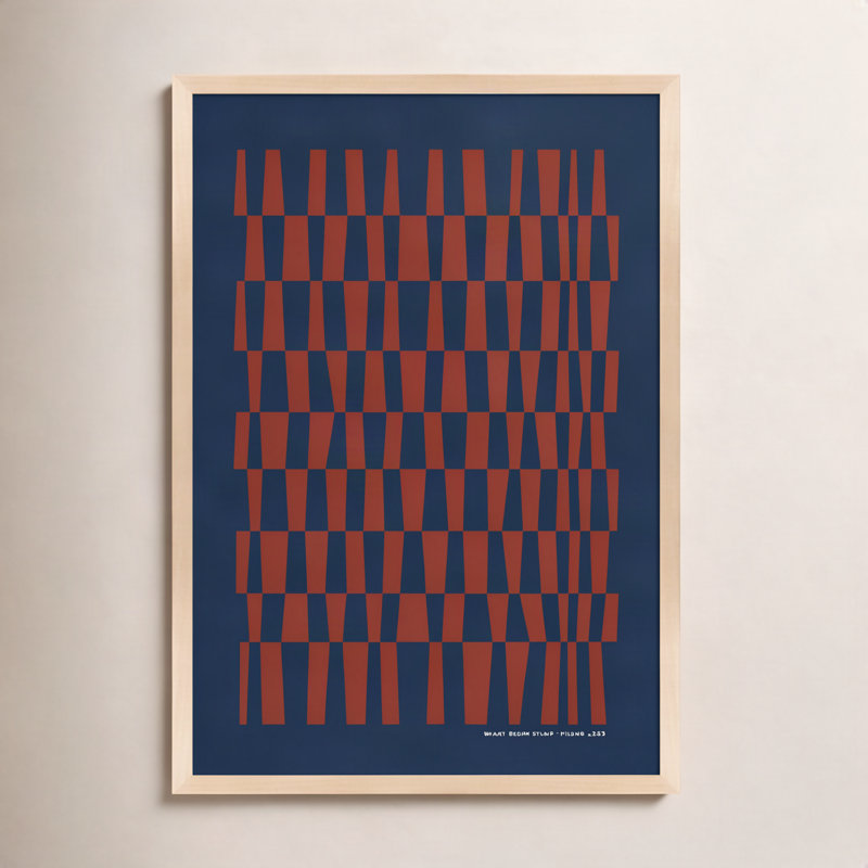 Vibrant Intersections 6 by Romina Gadler - Framed Wall Art, Maple Framed, 25" H x 17.5" W