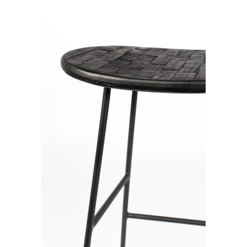 Tangle Solid Wood Counter & Bar Stool, Black, Bar Stool (30" Seat Height)