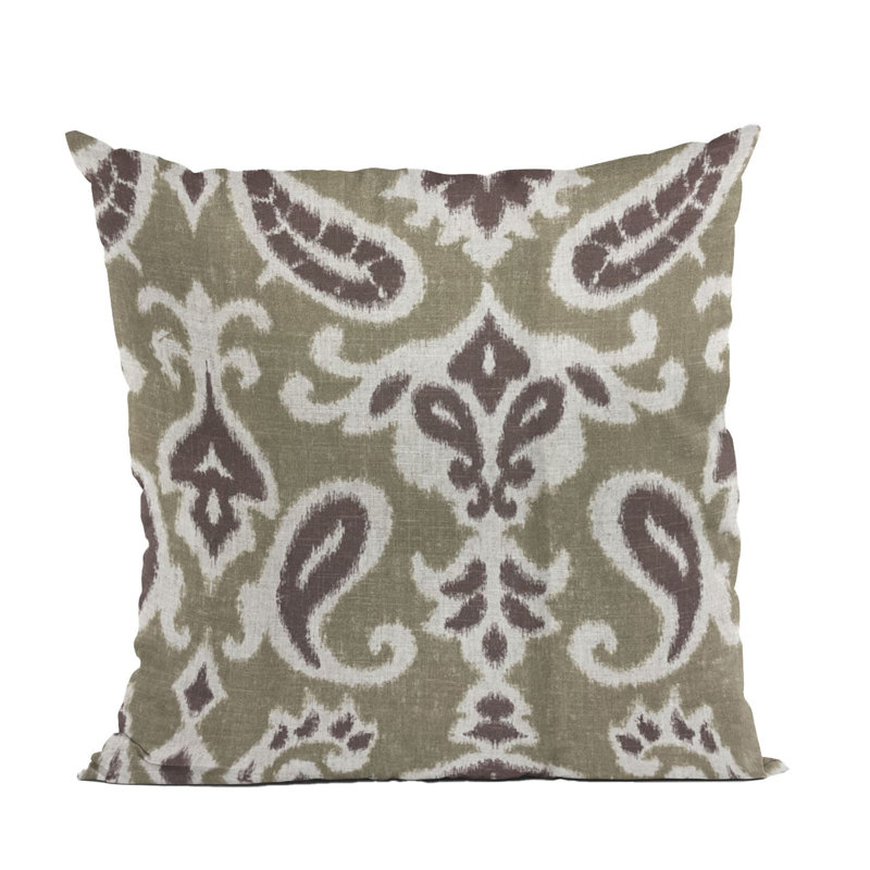Coussin décoratif d’extérieur de luxe brun Plutus Shoshone Valley, 24 po x 24 po
