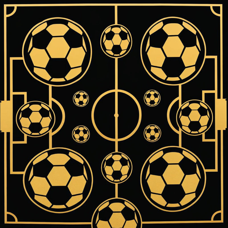 Ballons de soccer, couvertures, L 50 po x H 60 po, Or noir