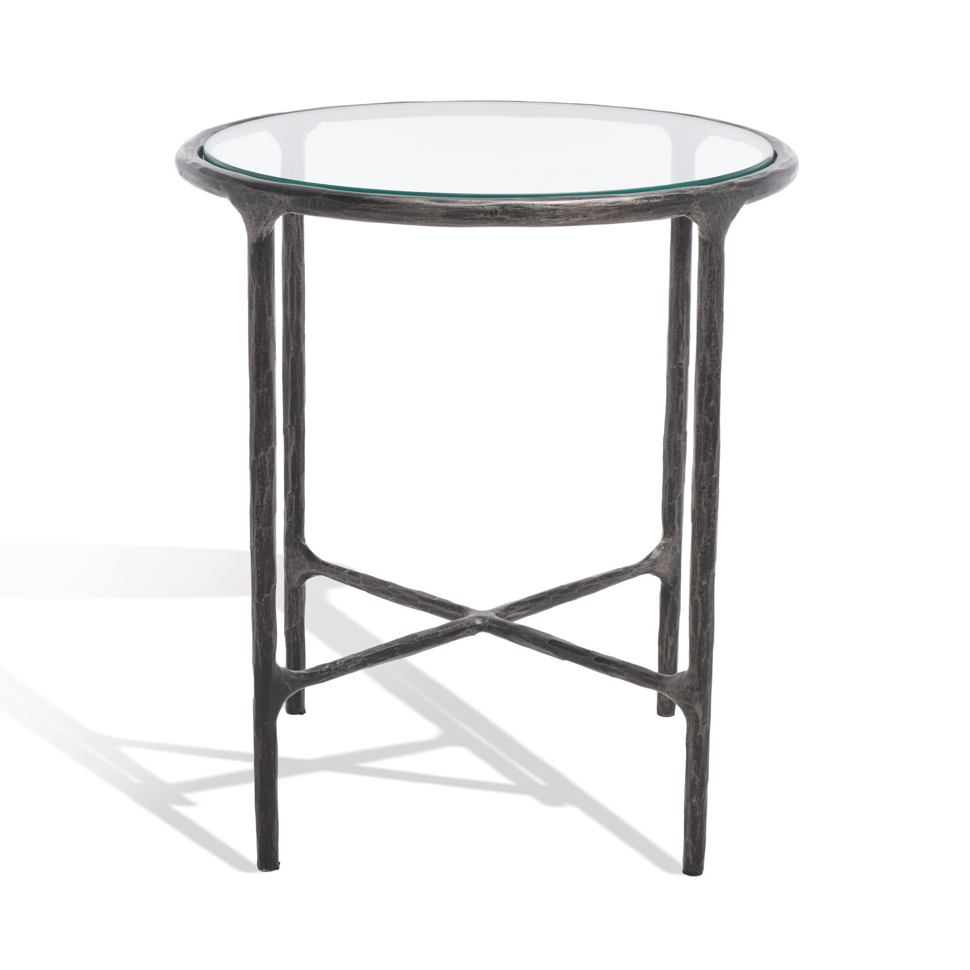Evelynn End Table, Clear, Black