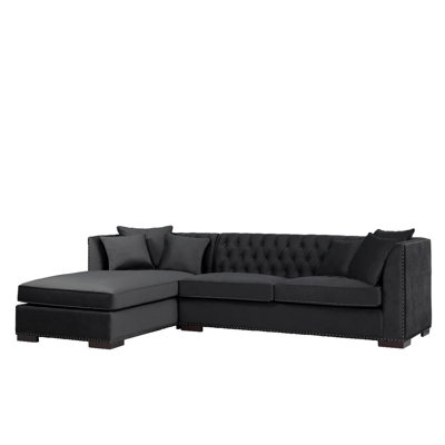 Melanie 4 Seater Velvet Corner Sofa 