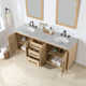 Alsup 72" Double Bathroom Vanity with Marble Top