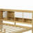 Wooden L-Shape Daybed With Seven Storage Cabinets And Two Storage Drawers, Multi-Functional Bed With Study Desk And Built-In Bookshelf-469274841