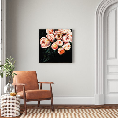 Peachy Blooms II by Victoria Borges - Wrapped Canvas Painting