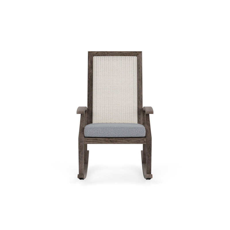 Frontier Outdoor Rocker Chair, Antique White, Cast Sage
