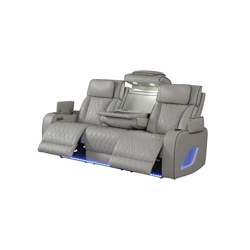 Nostrand Reclining Sofa, Gray, 43'' H x 86'' W x 40''D