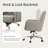 Button Tufted Faux Leather Office Task Chair with Padding-1382872556