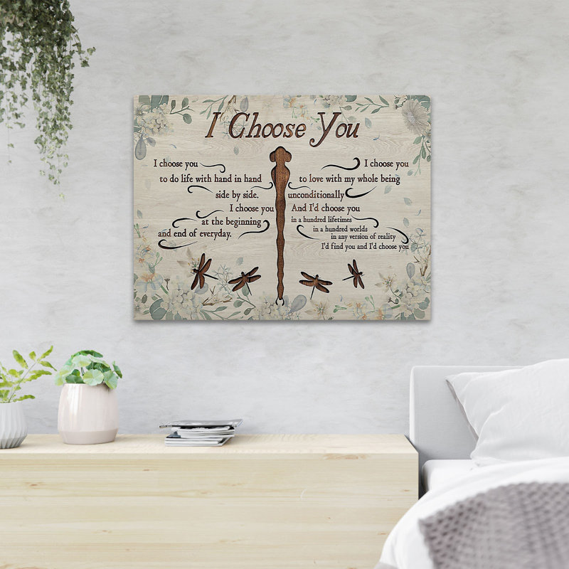 «Wood Dragonflies - I choisie par vous», reproduction d'art graphique sur toile tendue, H 24 po x l 36 po x P 2 po