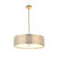 Erika 1 - Light Gold Drum Pendant