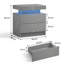 LED Bedside Table with 2 Drawers, Bedside Table with LED Lights for Bedroom-96799121