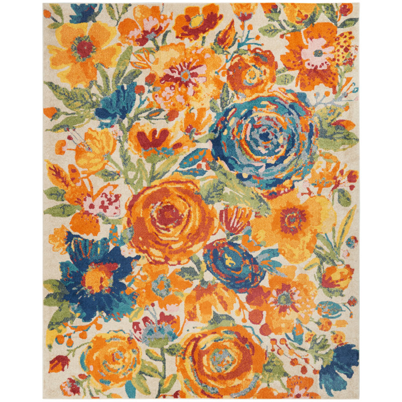 Latarra Floral Indoor Rug, Rectangle 7'10" x 9'10"