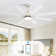 66 Inch Low Profile Ceiling Fan With Dimmable Lights And Smart Remote Control 6 Speed Reversible Noiseless DC Motor For Indoor