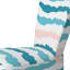 Chaise d'appoint d'appoint rembourrée à motifs et à rayures bleues