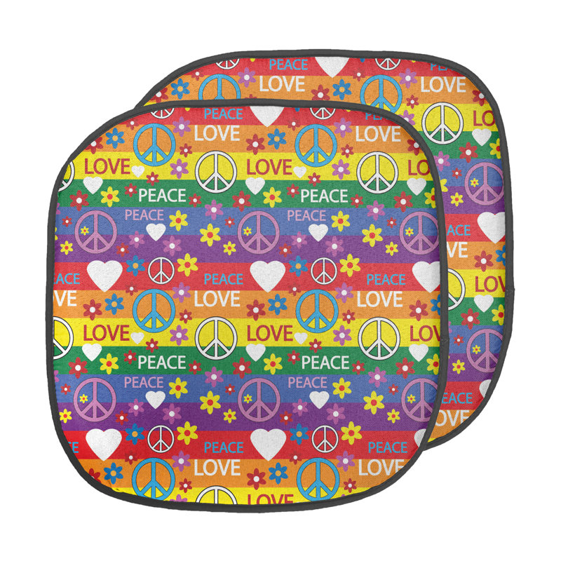 Coussin de siège papillon, Jaune/vert