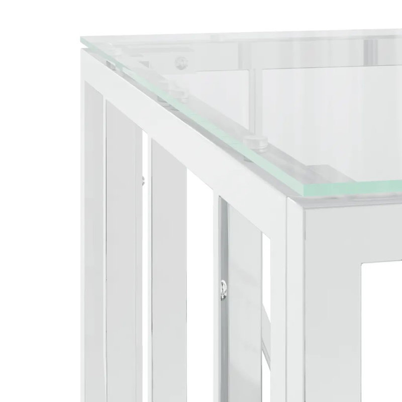 Lyster Frame Coffee Table, 50cm H x 50cm W x 50cm D, Silver