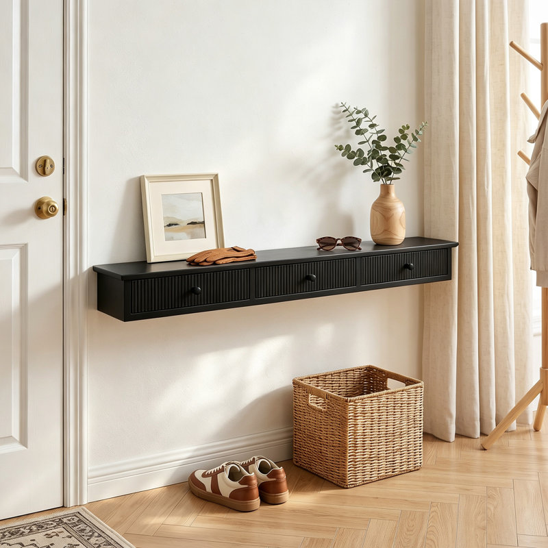 93 cm W Wall Mounted Shelving Unit, Painted