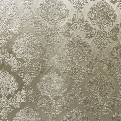 Casino Fabric | Tonal Damask Fabric | Color Gold