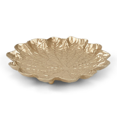 Delphine Golden Metal Lilypad Catchall Tray