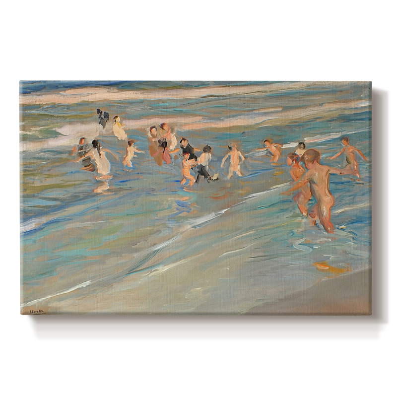 Courir le long de la plage (Corriendo por la playa) - Jooa Sorolla - Toile tendue avec châssis - 1908, 12x18
