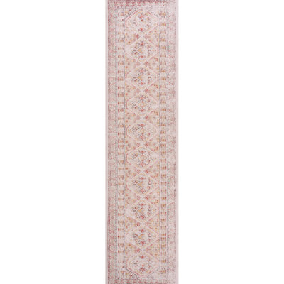 Beige 2'6'' X 10' Washable Area Rug, Low-Pile, Non-Slip, Stain- For Kitchen, Dining Room, Bedroom, Living Room - Pet & 10', Stain