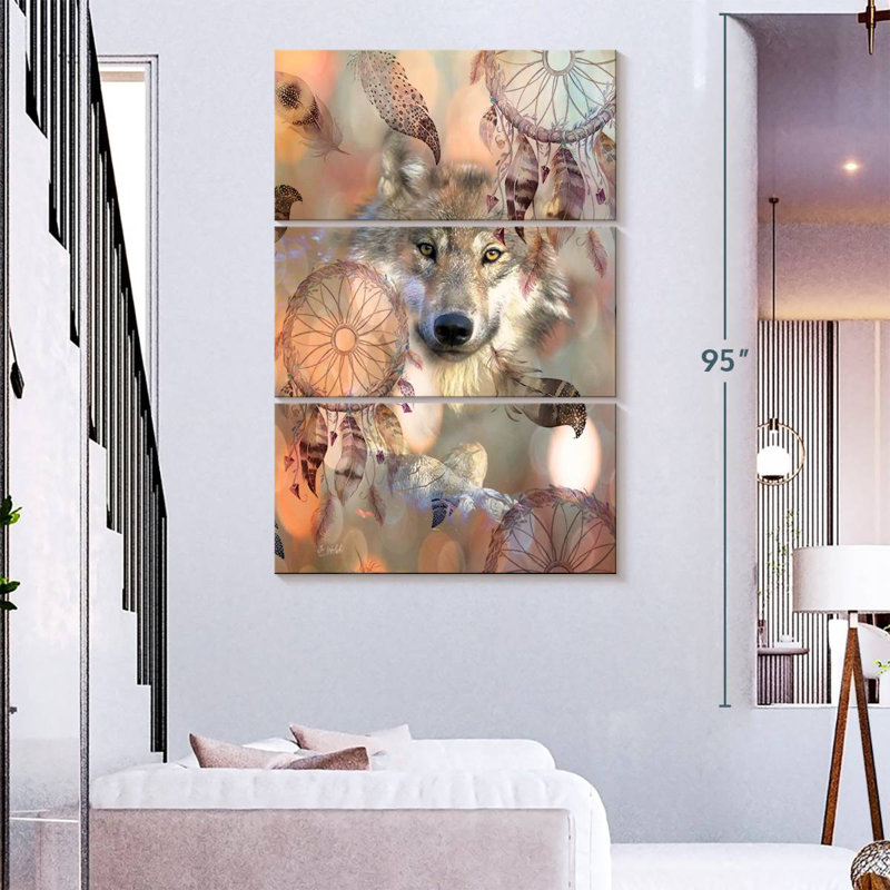 Brampt The Dream Wolf, 74" H x 48" W