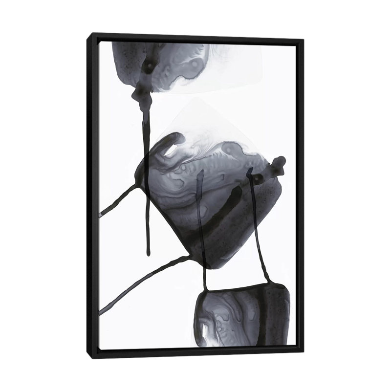 «Inked II» par PI Studio - reproduction sur toile tendue, H 26 po x l 18 po x P 1,5 po, Toile avec cadre noir