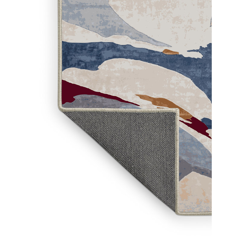 Tapis beige soyeux et moelleux, Rectangle 2 pi x 3 pi