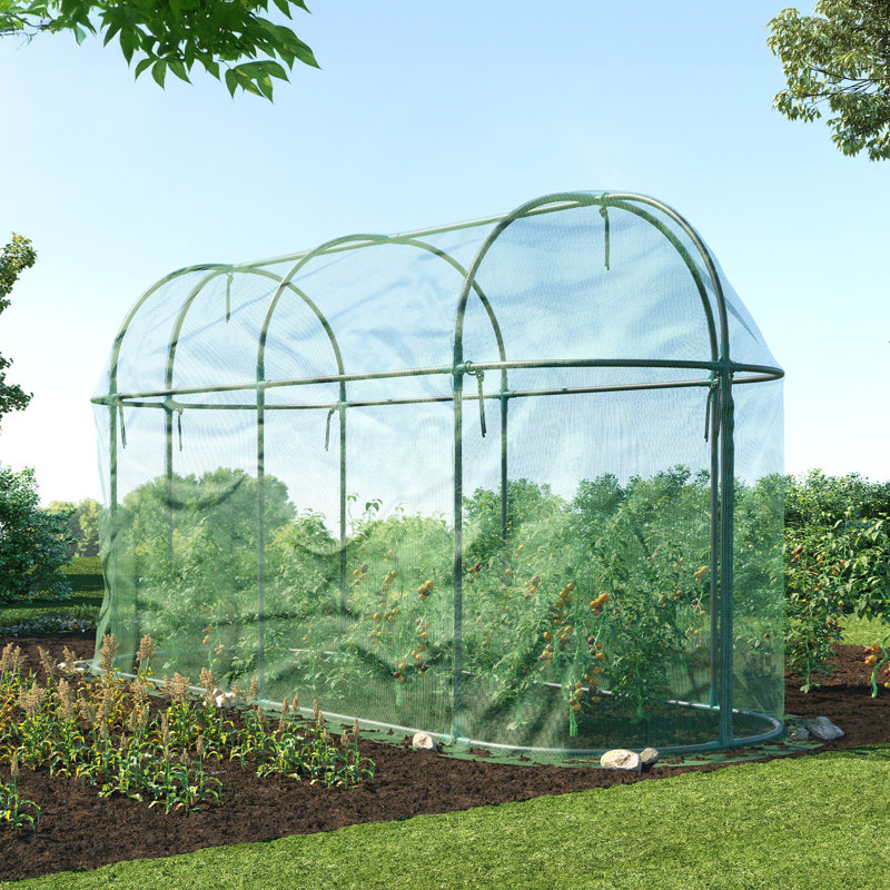 Crop Cage 10' x 3.3' x 5' Plant Protection Tent, Fruit Cage Netting Cover