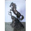 Sculpture cheval en taille réelle en bronze par J. Dagan 60 po x 37 po x H 81 po