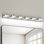 Luminaire de salle de bain à DEL à intensité variable avec têtes réglables, lumière du jour 5500K