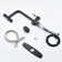 A Waterfall Kitchen Faucet With A Pull-down Shower Head, Single Handle, And 360° Rotation.