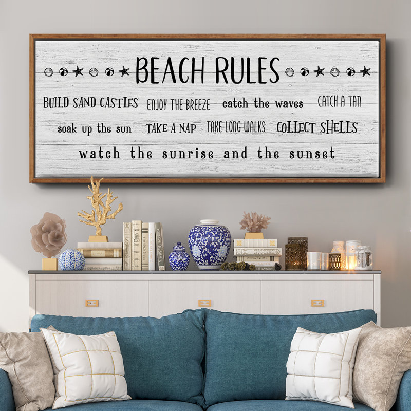 Rules of the Beach - Toile encadrée