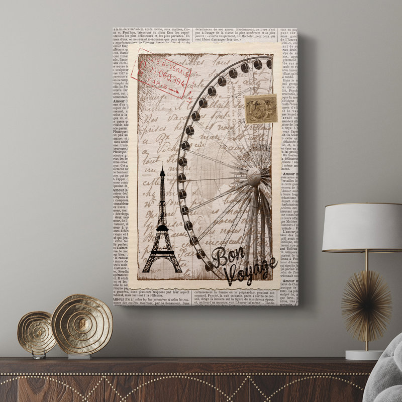 Bon voyage - Cavas enveloppés de galerie, H 27 po x l 18 po