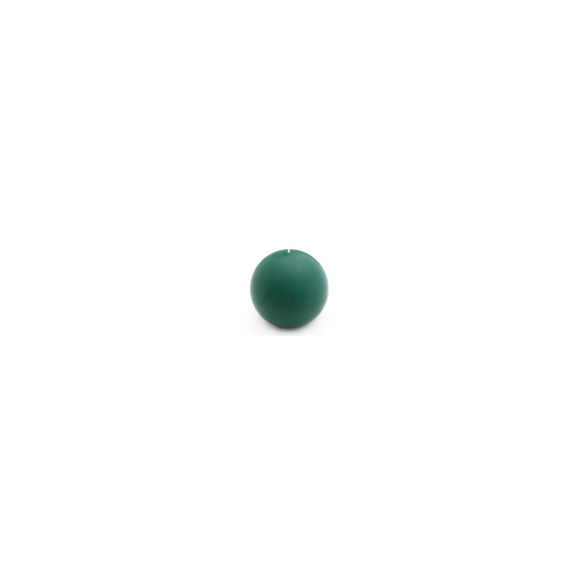 Ball Candle, Hunter Green, 4" Diameter, Set of 2