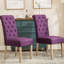 Chaise parsons capitonnée en bois massif Habit, ensemble de 2, mauve-2008376603
