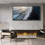 "Ocean Waves at Sunset", art mural sur toile - Photographie côtière sereine pour maison de plage ou espaces relaxants-116517288-116517287