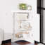 Armoire de rangement blanche triangulaire avec tablettes réglables, armoire de plancher autoportante pour la cuisine à domicile-717429158