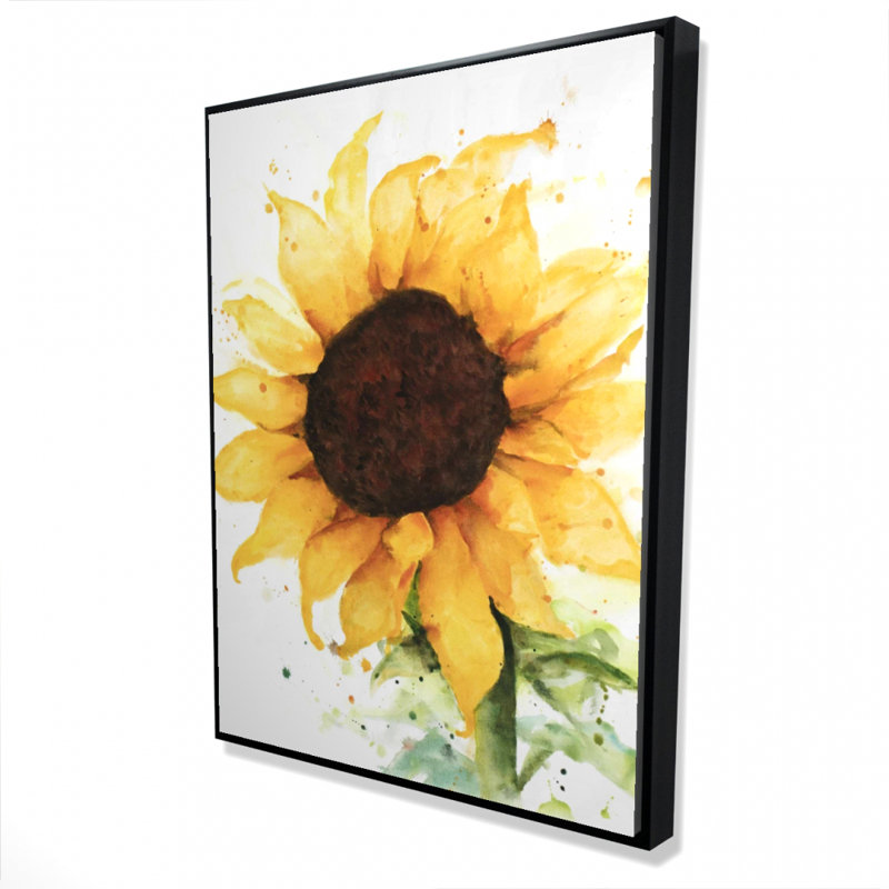 Sunflower Print On Canvas, H 36 po x l 48 po