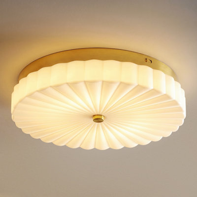 15" 5-CCT Selectable Integrated LED 2700K, 3000K, 3500K, 4000K, 5000K Dimmable Flush Mount Ceiling Light with Gold Finish