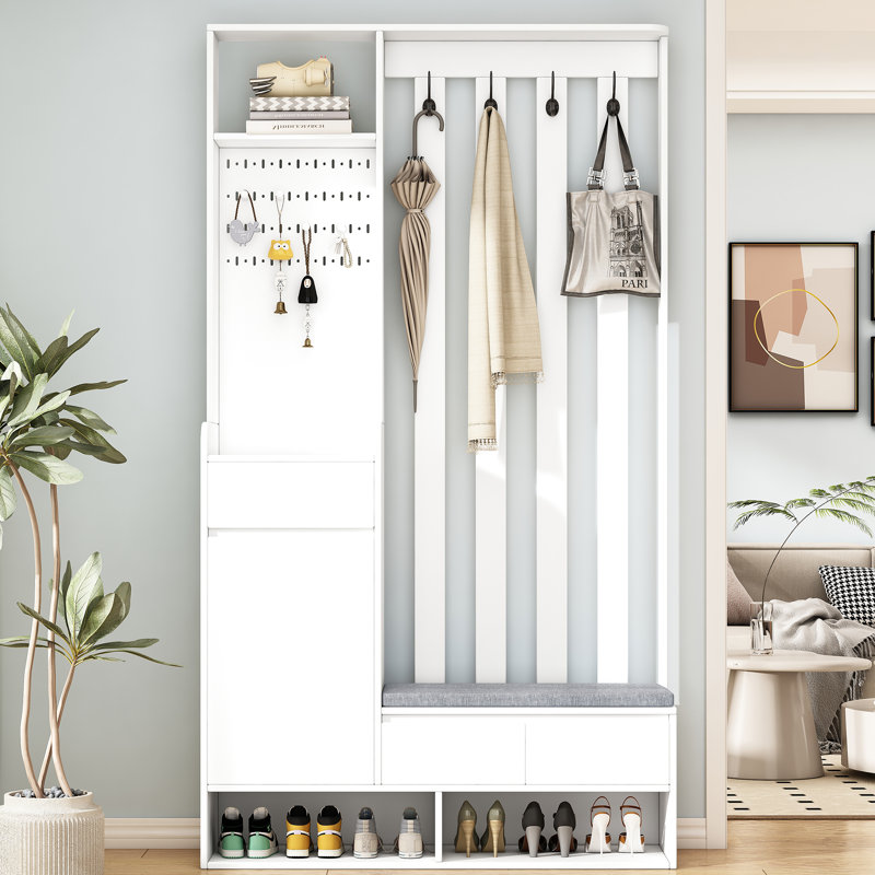 Hall Tree 100cm Wide, White