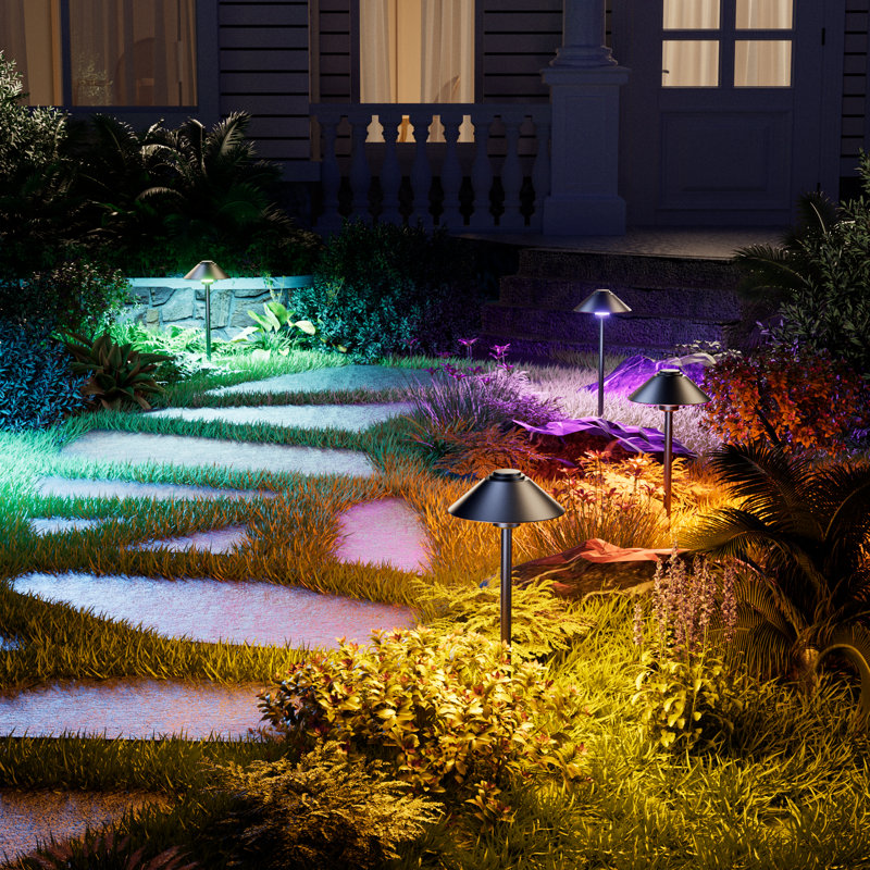 Lumières de sentier de jardin intelligentes à DEL Smart IPG RGBCW imperméables avec télécommande et contrôle d'application