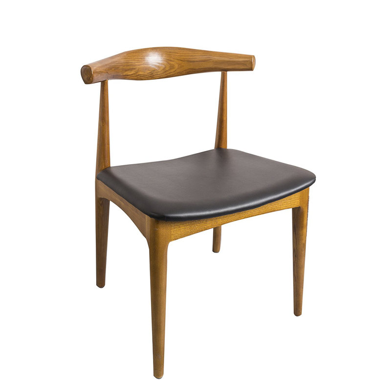 Faux Leather Upholstered Side Chair, Noyer, 1