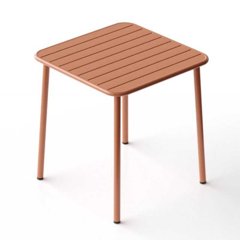 Table carrée rouge pour l'extérieur Sera, Rouge