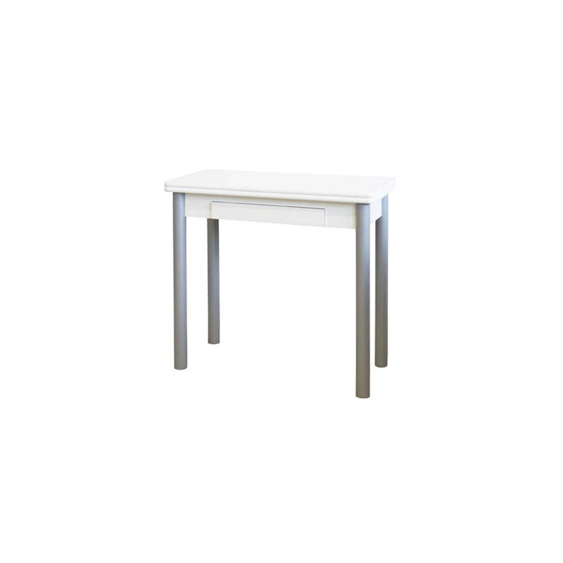 Giddeon Extendable Metal Base Dining Table, White