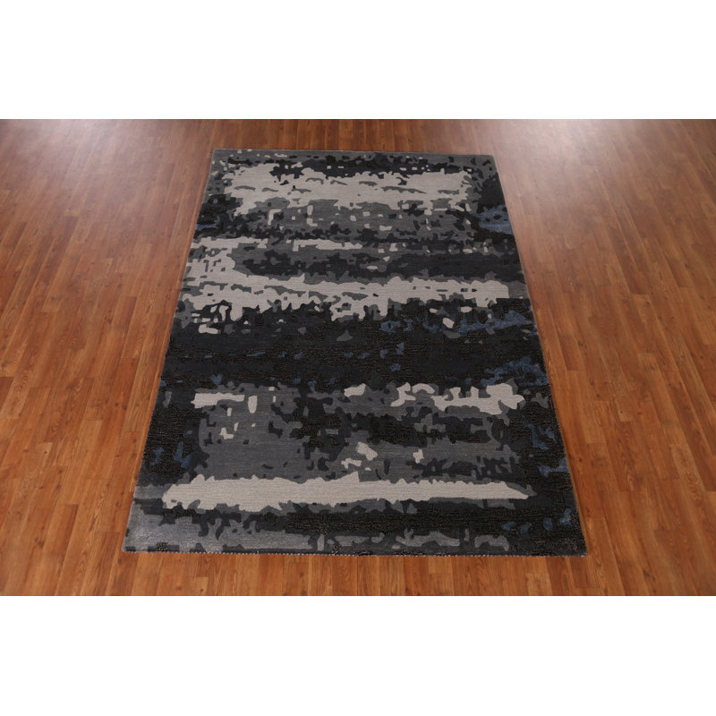 Tapis indien moderne abstrait