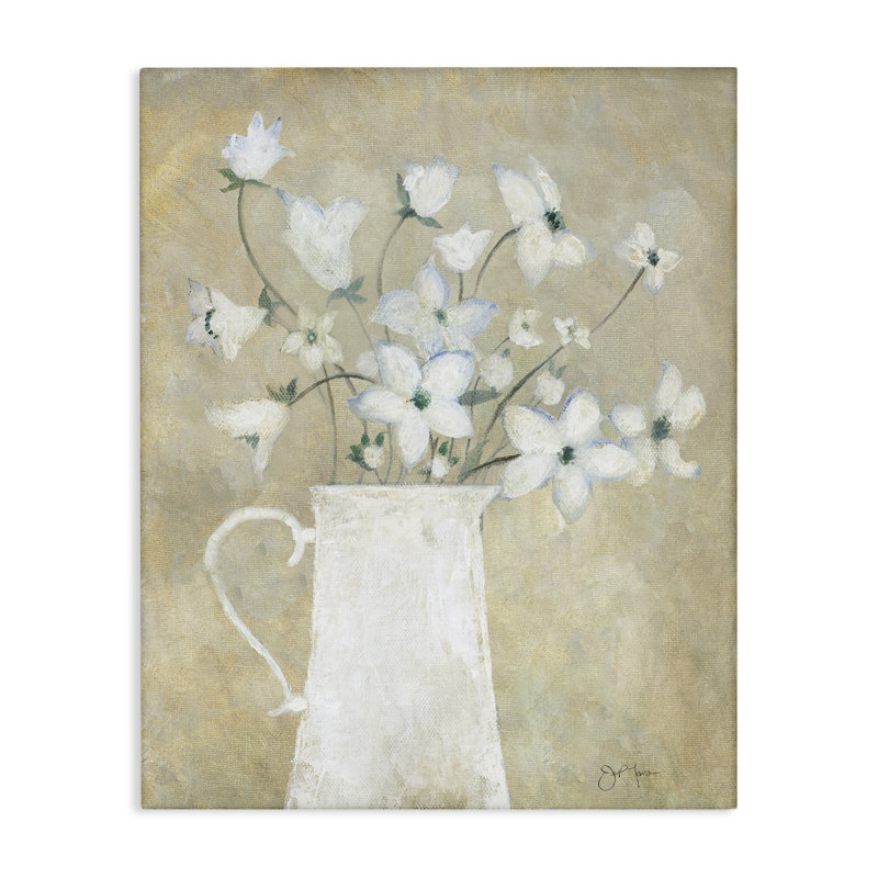 "Rustic Pottery Bouquet", art mural par Janet Tava, H 30 po x l 24 po