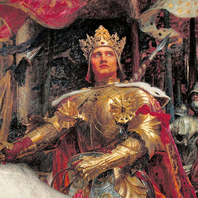 "The Two Crowns" par Frank Dicksee sur toile, H 46,25 po x l 38,25 po