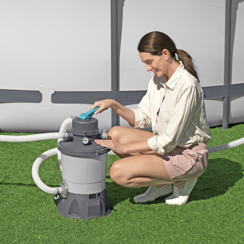 Bestway 950 Gallon Sand Filter Pump for Above Ground Outdoor Swimming Pools